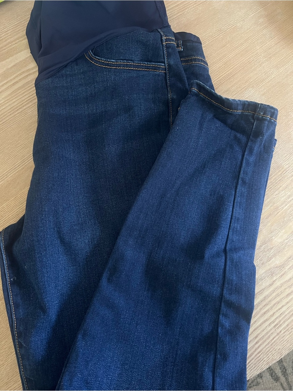 PinkBlush Dark Wash Straight Leg Maternity Jeans | Size 32